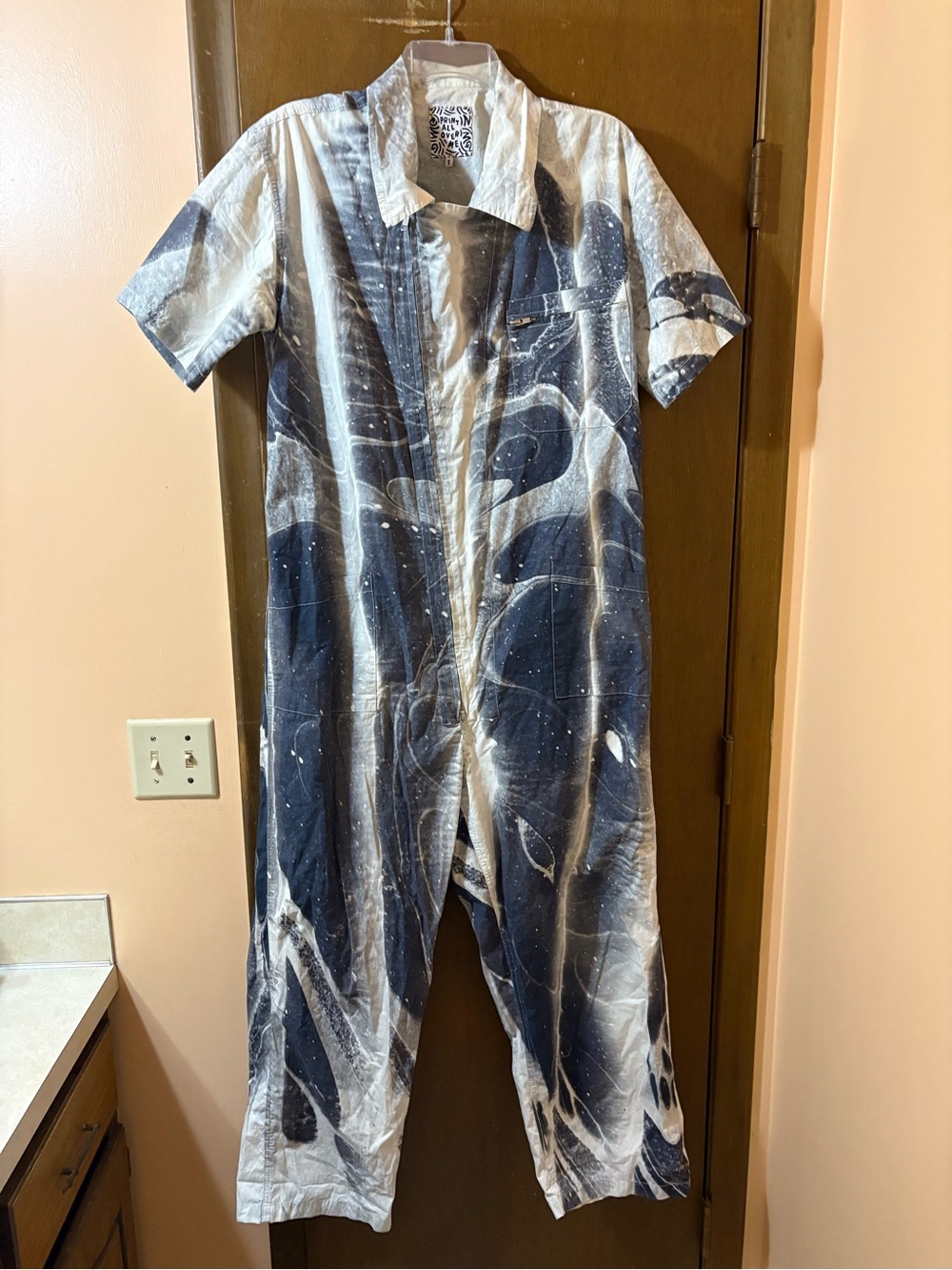Print All Over Me abstract dark light Boilersuit jumpsuit